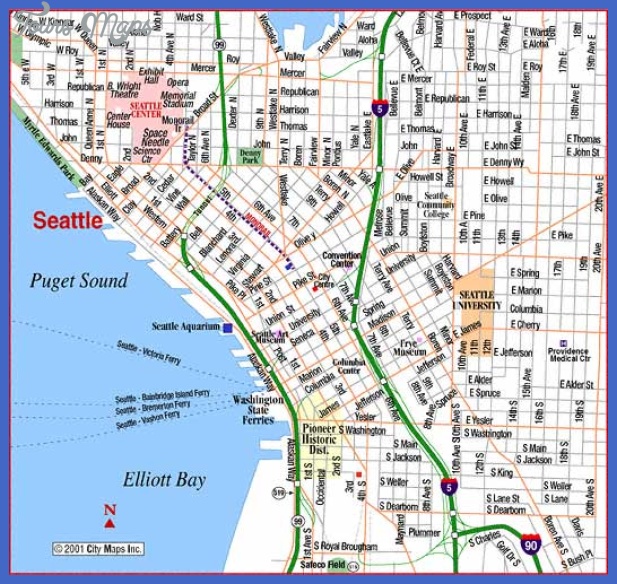 Seattle Map Tourist Attractions - ToursMaps.com