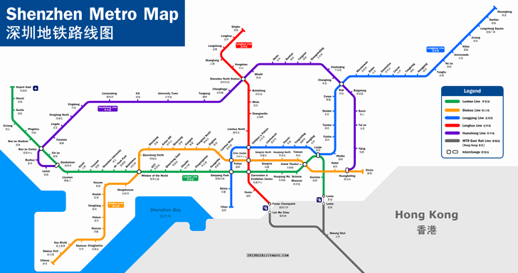 shenzhen metro map thumbnail Shenzhen Metro Map