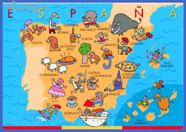 Spain Map Tourist Attractions - ToursMaps.com