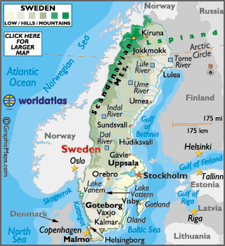 sweden map  14 Sweden Map