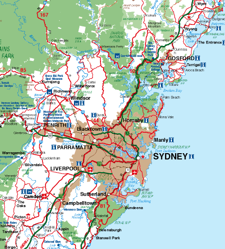 sydney regional map 1 Sydney Subway Map