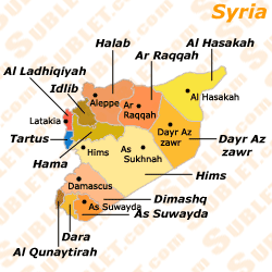 syria map tourist attractions  19 Syria Map Tourist Attractions