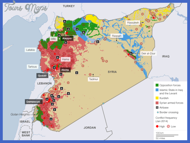 syria areas of control march 2014 Syria Map