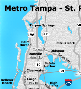 tampast petersburg map  8 Tampa St. Petersburg Map