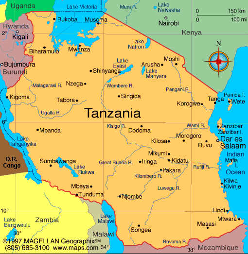 tanzania metro map  0 Tanzania Metro Map