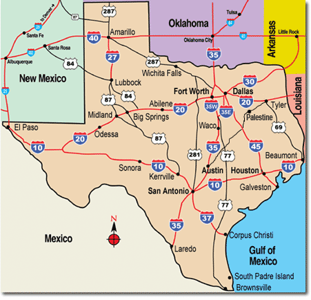 texas map Wichita Map Tourist Attractions