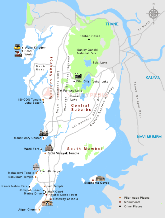 tourist map 2 Mumbai Map Tourist Attractions