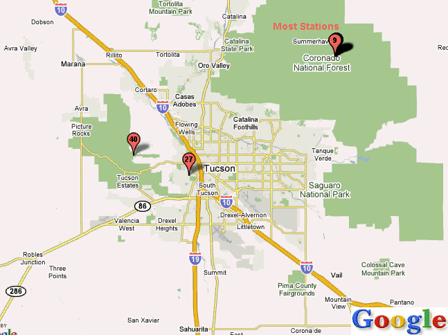 tucson area hdtv map Tucson Map