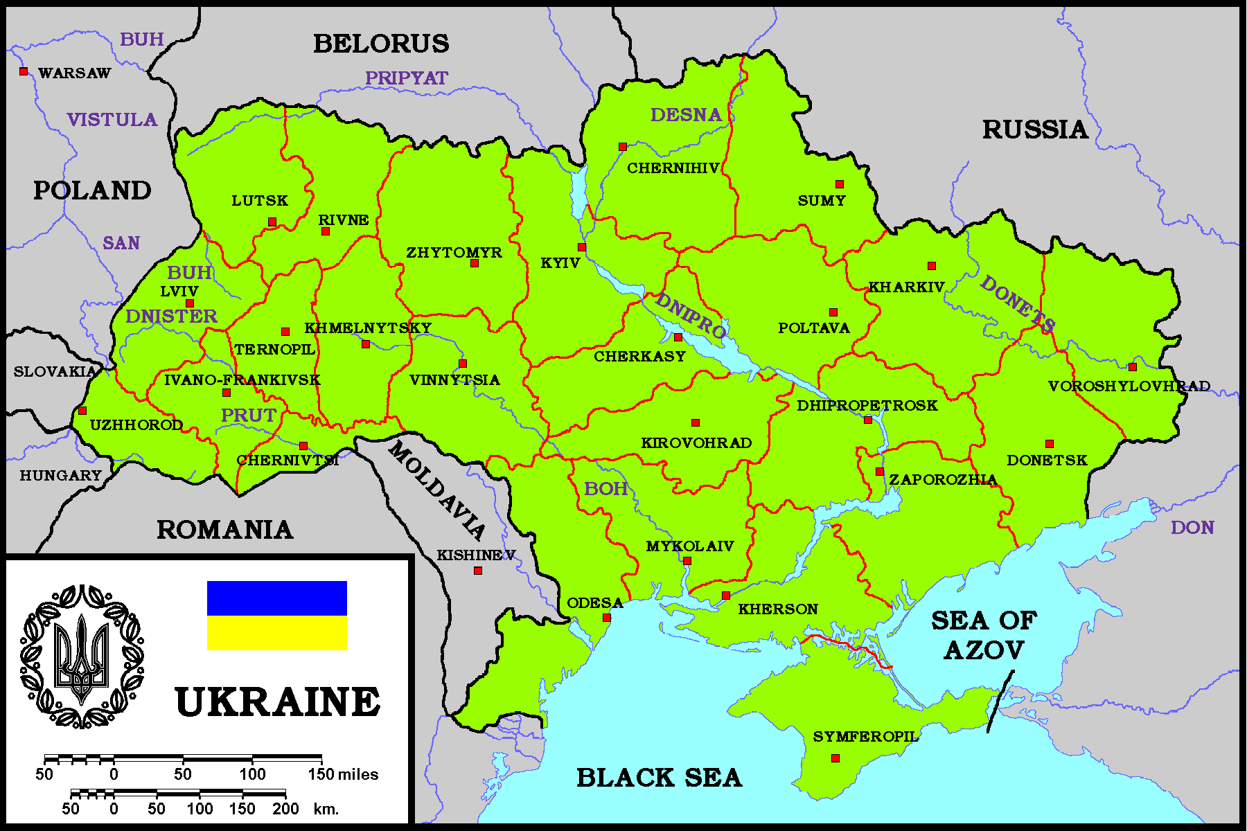 ukraine Ukraine Map