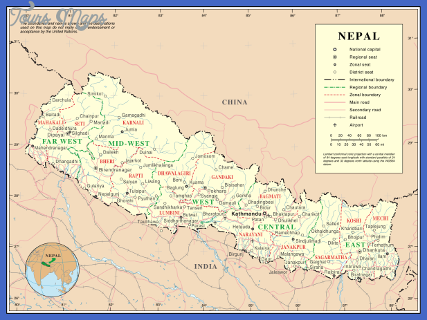 un nepal Nepal Map