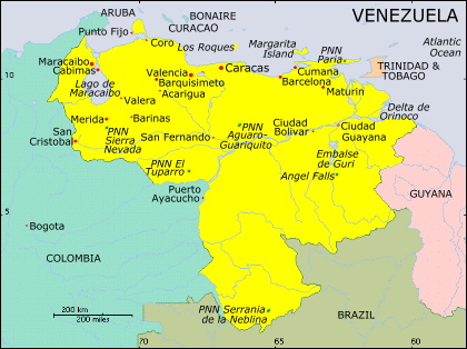 venezuelamapsm Venezuela Map Tourist Attractions