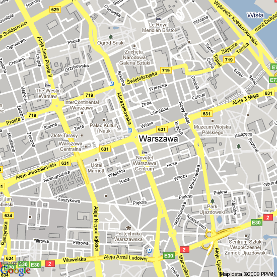 warsaw poland Warsaw Map Tourist Attractions
