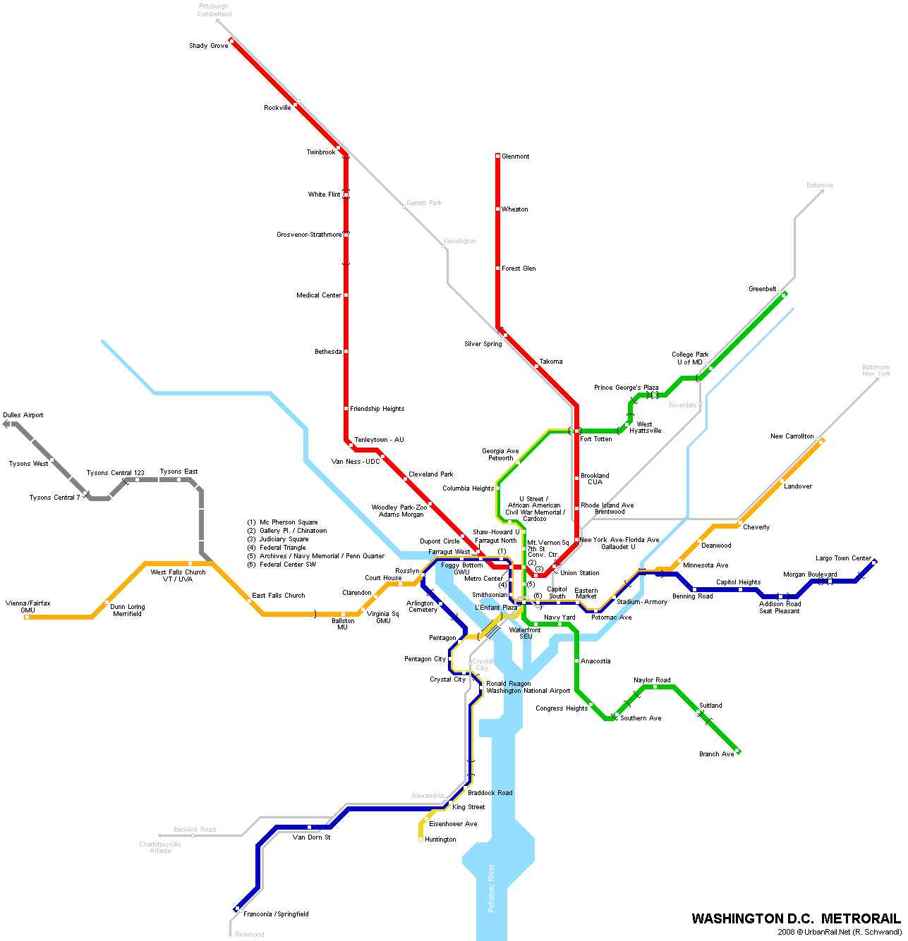 washington Washington Metro Map