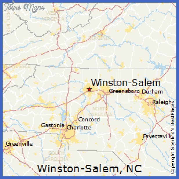 winston salem city metro map  7 Winston Salem city Metro Map