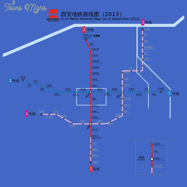 xian metro map  2 Xian Metro Map