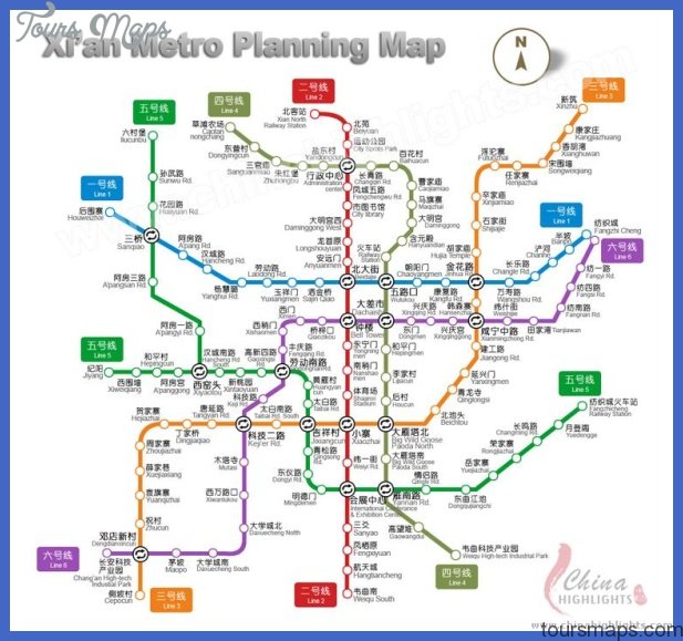 xian metro map  5 Xian Metro Map