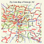 zip code map raleigh 150x150 Raleigh Map