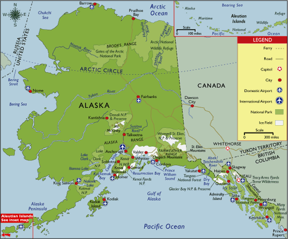 alaska map Alaska Map Tourist Attractions