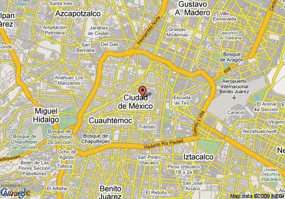 holiday inn mexico city downtown map Mexico City Map