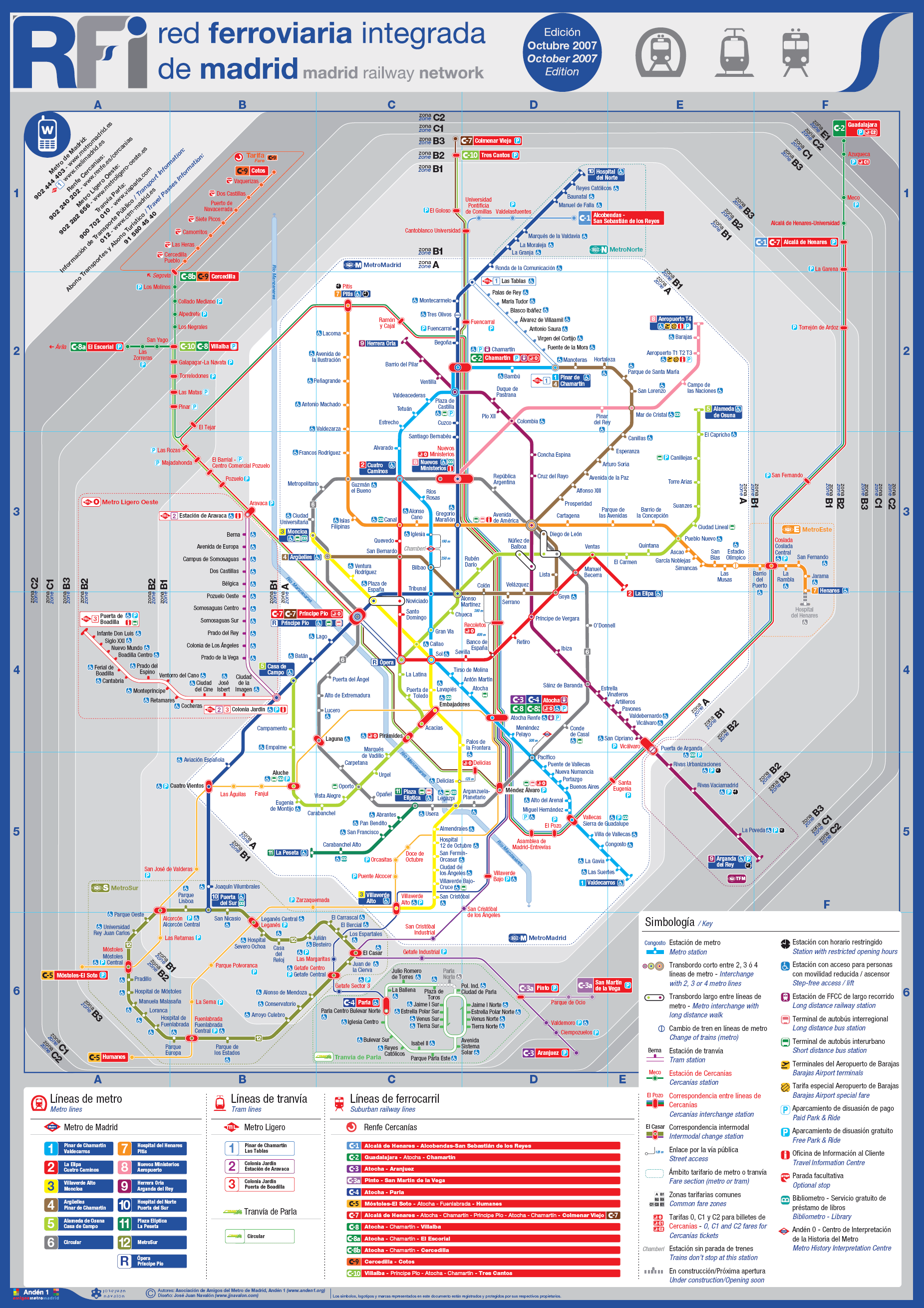 madrid metro map02 Spain Metro Map