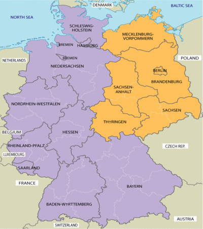 map of east west germany 1 WEST GERMANY