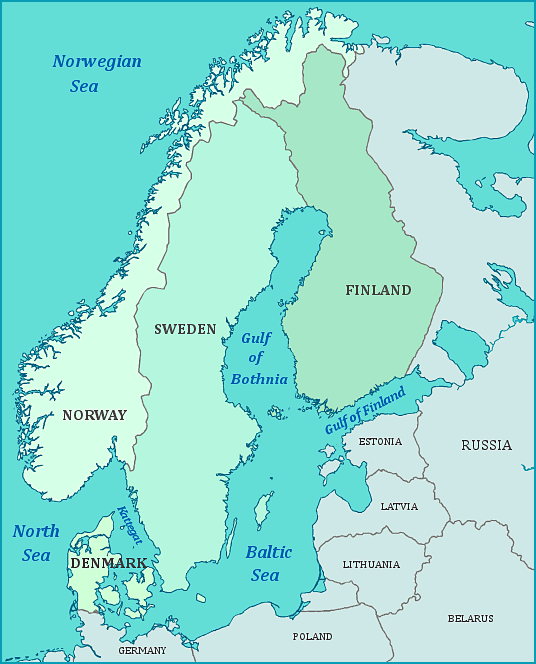 map of scandinavia SCANDINAVIA
