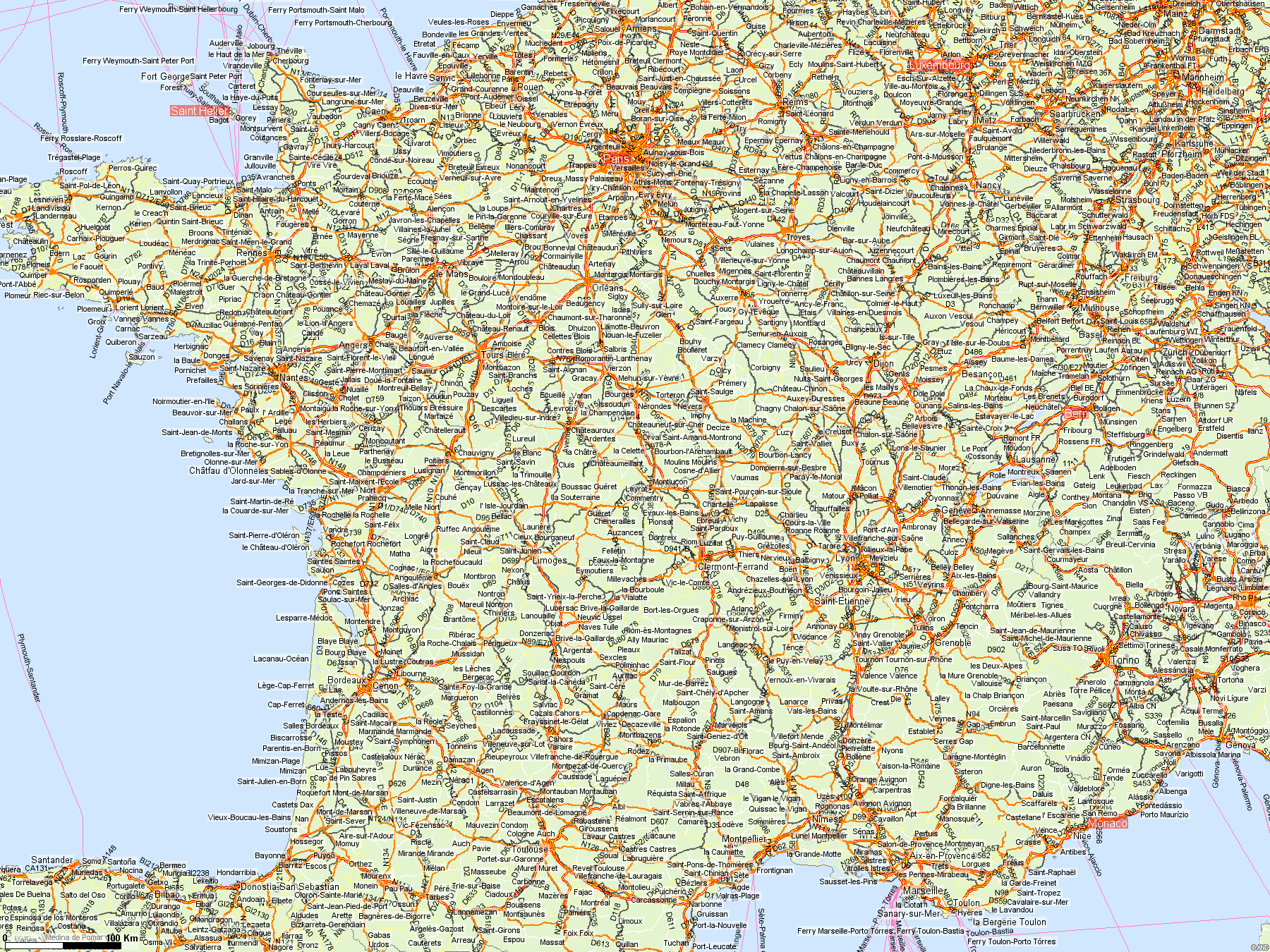 mapfranceand France Map