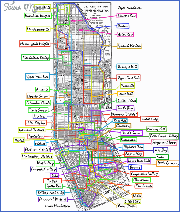 new york map neighborhoods 2 New York map neighborhoods
