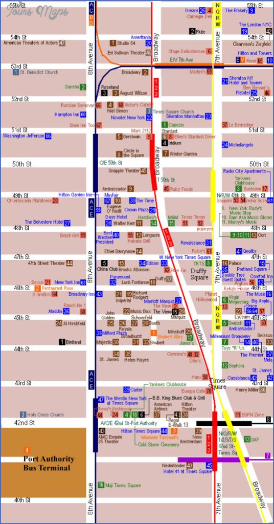 Printable Times Square Map Printable Blank World