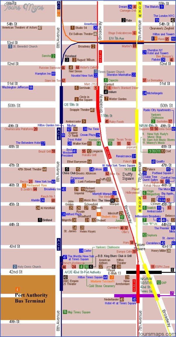 New York map times square