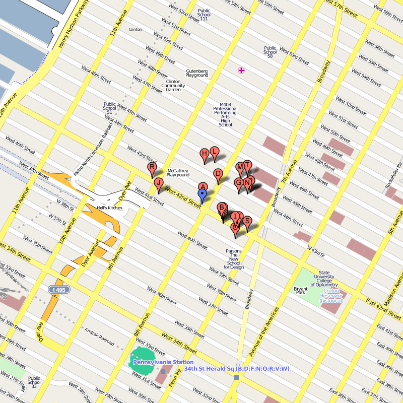 New York Map Times Square ToursMaps