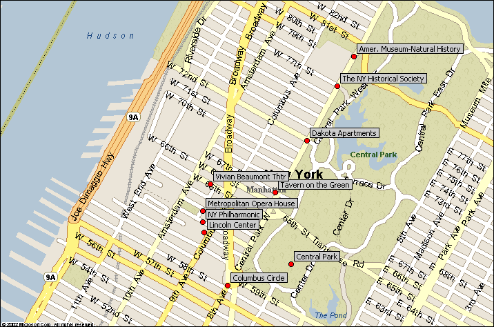 new york map upper west side 1 New York map upper west side
