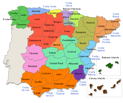 spain map3 Spain Map