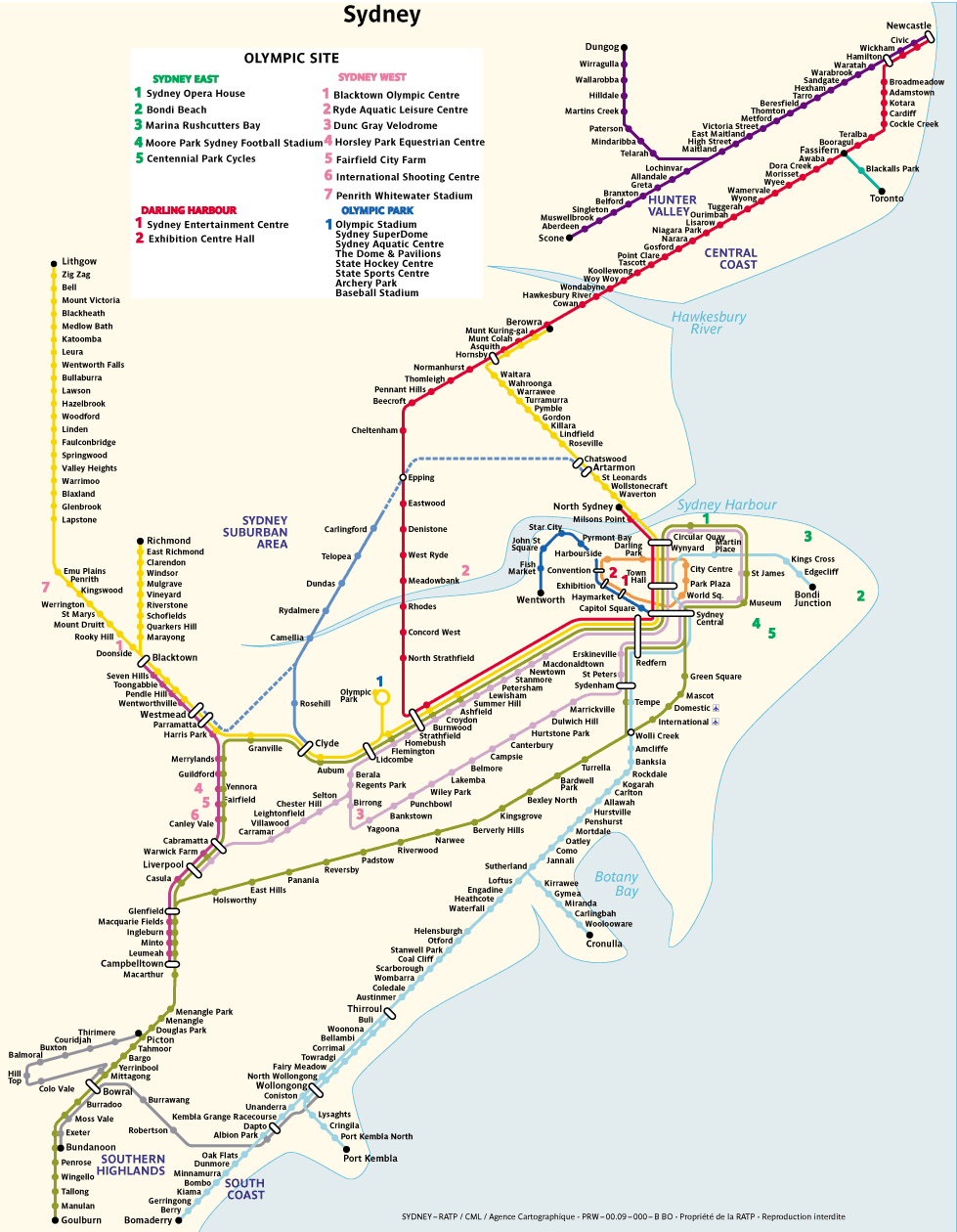 sydney map Australia Subway Map
