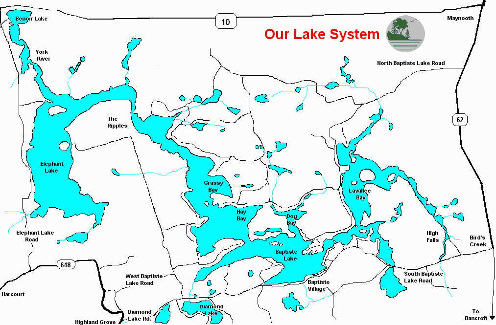 baptiste lake map 1 Baptiste Lake Map