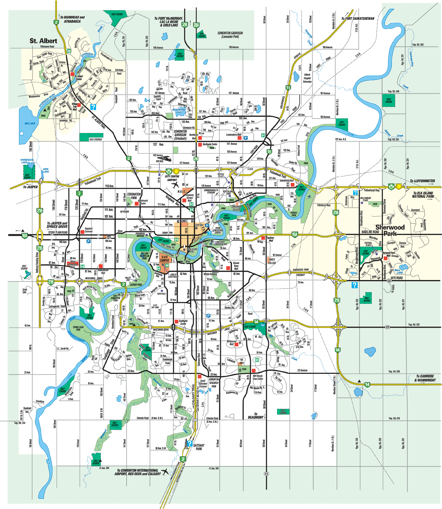 edmonton map 1 Edmonton Map
