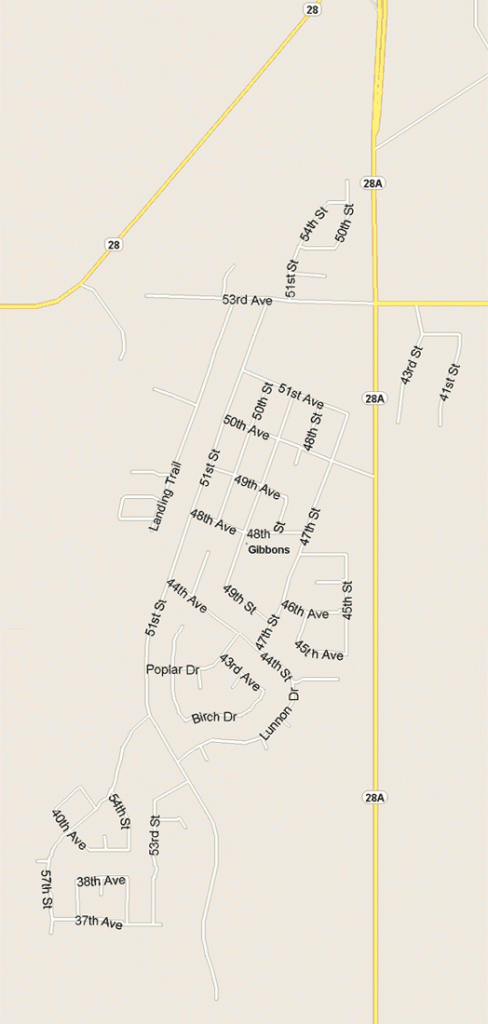 GIBBONS MAP - ToursMaps.com