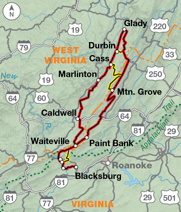 allegheny trail map west virginia 5 ALLEGHENY TRAIL MAP WEST VIRGINIA