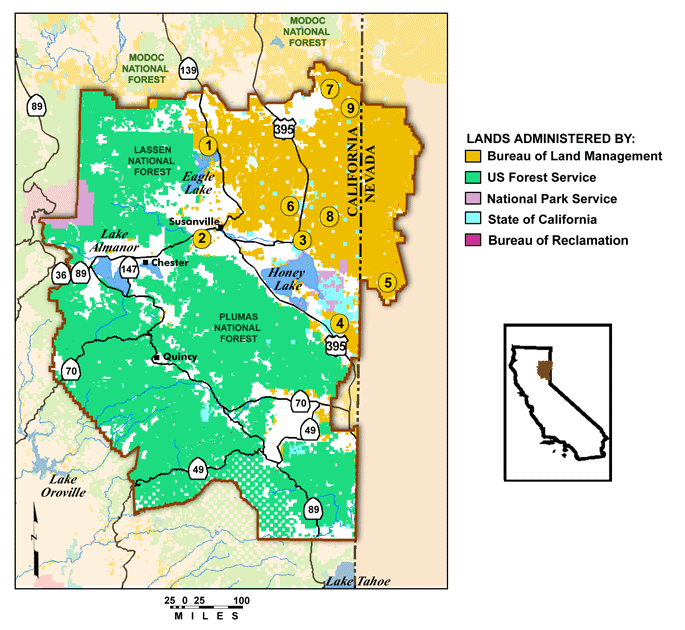 BLM LANDS IN MAP CALIFORNIA - ToursMaps.com