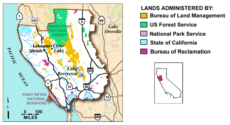 BLM LANDS IN MAP CALIFORNIA - ToursMaps.com