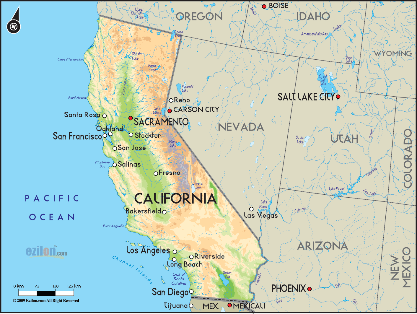 california simple California Map