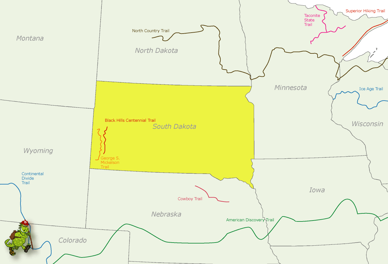 centennial trail map south dakota 6 CENTENNIAL TRAIL MAP SOUTH DAKOTA
