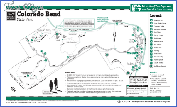 colorado bend state park map texas 24 COLORADO BEND STATE PARK MAP TEXAS