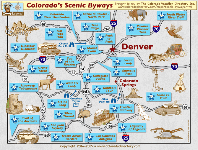 Scenic Drives In Colorado Map Campus Map 7559