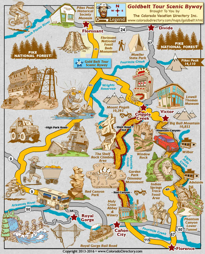 Colorado Map Tourist Attractions 