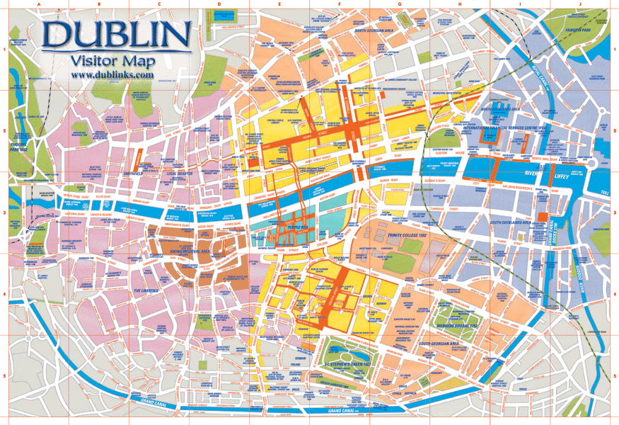 dublin map tourist attractions 5 Dublin Map Tourist Attractions