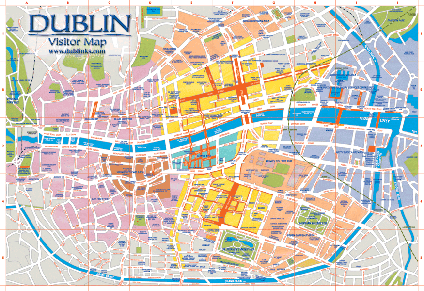 Illustrated Map Dublin Map Map 