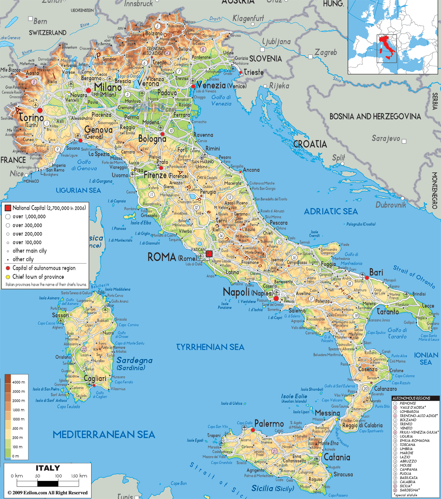 italy map 7 Italy Map