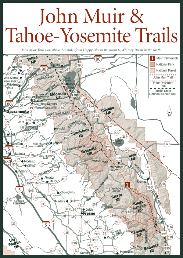 john muir trail map california 0 JOHN MUIR TRAIL MAP CALIFORNIA