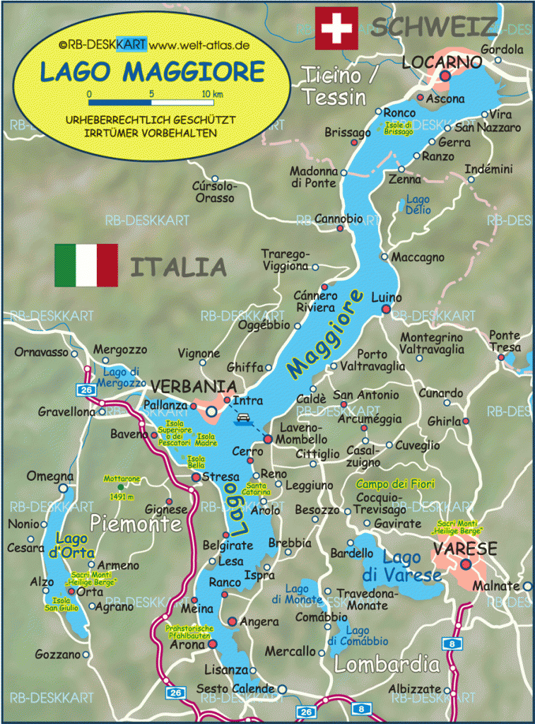 Lake Maggiore Lago Maggiore Map Travel Holiday Vacations